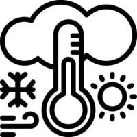 Thermometer rising Line Icon vector
