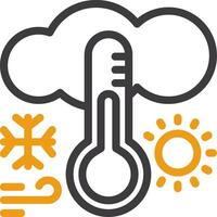Thermometer rising Glyph Two Color Icon vector