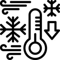 Thermometer falling Line Icon vector