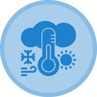 Thermometer rising Multicolor Circle Icon vector