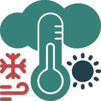 Thermometer rising Line Two Color Icon vector