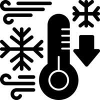 Thermometer falling Glyph Icon vector