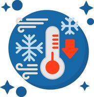 Thermometer falling Tailed Color Icon vector