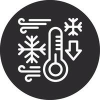 Thermometer falling Inverted Icon vector