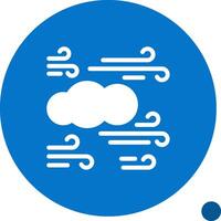 Windy day Glyph Shadow Icon vector