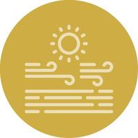 Calm day Line Multi color Icon vector