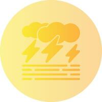 Stormy day Gradient Circle Icon vector