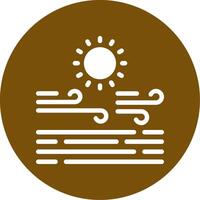 Calm day Glyph Circle Icon vector