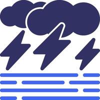 Stormy day Solid Two Color Icon vector