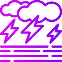 Stormy day Linear Gradient Icon vector
