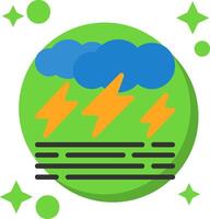 Stormy day Tailed Color Icon vector