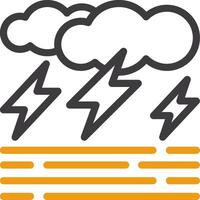 Stormy day Line Two Color Icon vector