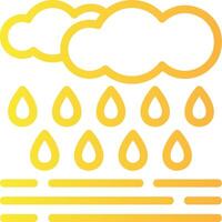 Rainy day Linear Gradient Icon vector