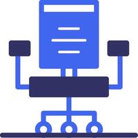 Chair Solid Two Color Icon vector