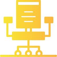 Chair Solid Multi Gradient Icon vector