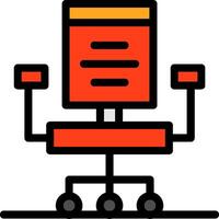 Chair Line Filled Icon vector