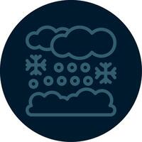 Snowy day Line Multi color Icon vector