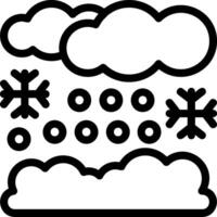 Snowy day Line Icon vector