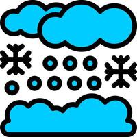 Snowy day Line Filled Icon vector