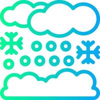 Snowy day Linear Gradient Icon vector