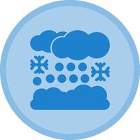 Snowy day Multicolor Circle Icon vector