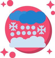 Snowy day Tailed Color Icon vector