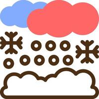 Snowy day Color Filled Icon vector