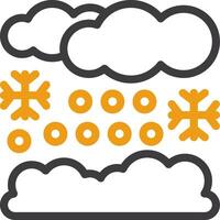 Snowy day Line Two Color Icon vector