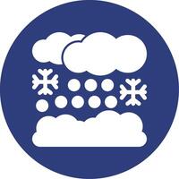 Snowy day Glyph Circle Icon vector