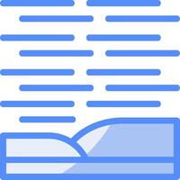 Foggy day Line Filled Blue Icon vector