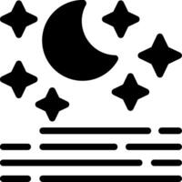 Clear night sky Glyph Icon vector