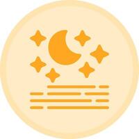 Clear night sky Multicolor Circle Icon vector