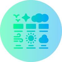 Weather forecast Gradient Circle Icon vector