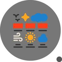 Weather forecast Flat Shadow Icon vector