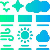 Weather forecast Solid Multi Gradient Icon vector