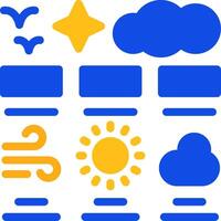 Weather forecast Flat Two Color Icon vector