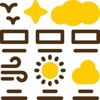 Weather forecast Yellow Lieanr Circle Icon vector