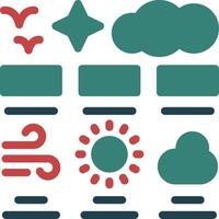 Weather forecast Glyph Two Color Icon vector