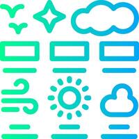 Weather forecast Linear Gradient Icon vector