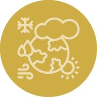 Climate change Line Multi color Icon vector