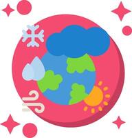 Climate change Tailed Color Icon vector