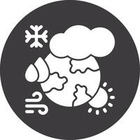 Climate change Glyph Circle Icon vector