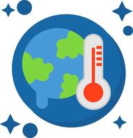 Global warming Tailed Color Icon vector