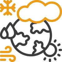 Climate change Line Two Color Icon vector