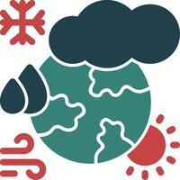 Climate change Glyph Two Color Icon vector