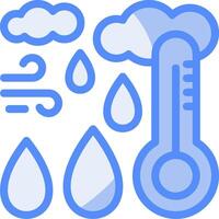 Humidity Line Filled Blue Icon vector