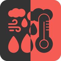 Humidity Red Inverse Icon vector