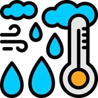 Humidity Line Filled Icon vector