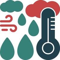 Humidity Glyph Two Color Icon vector