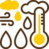 Humidity Yellow Lieanr Circle Icon vector